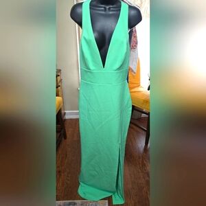 BCBGMAXAZRIA, Green, full length gown/dress, SZ 10